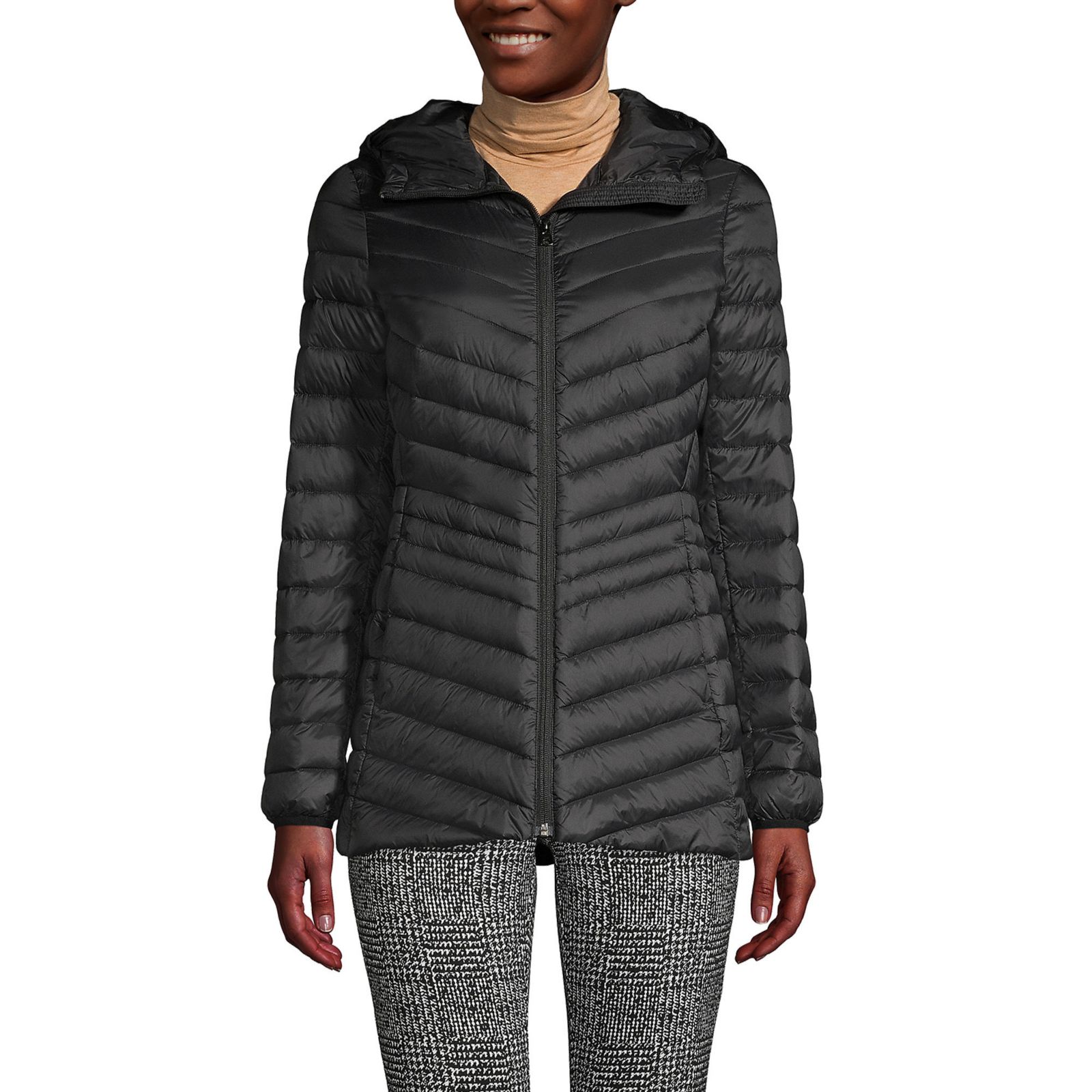 Lands' End Женский Petite Ultralight Packable Long Down Jacket