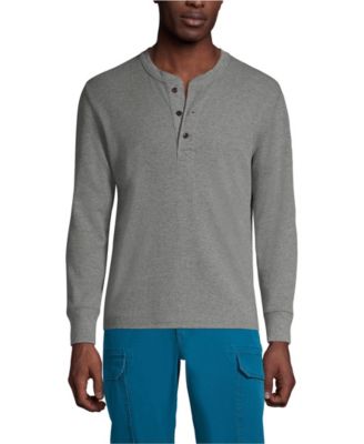 Lands' End Men's Long Sleeve Thermal Waffle Henley