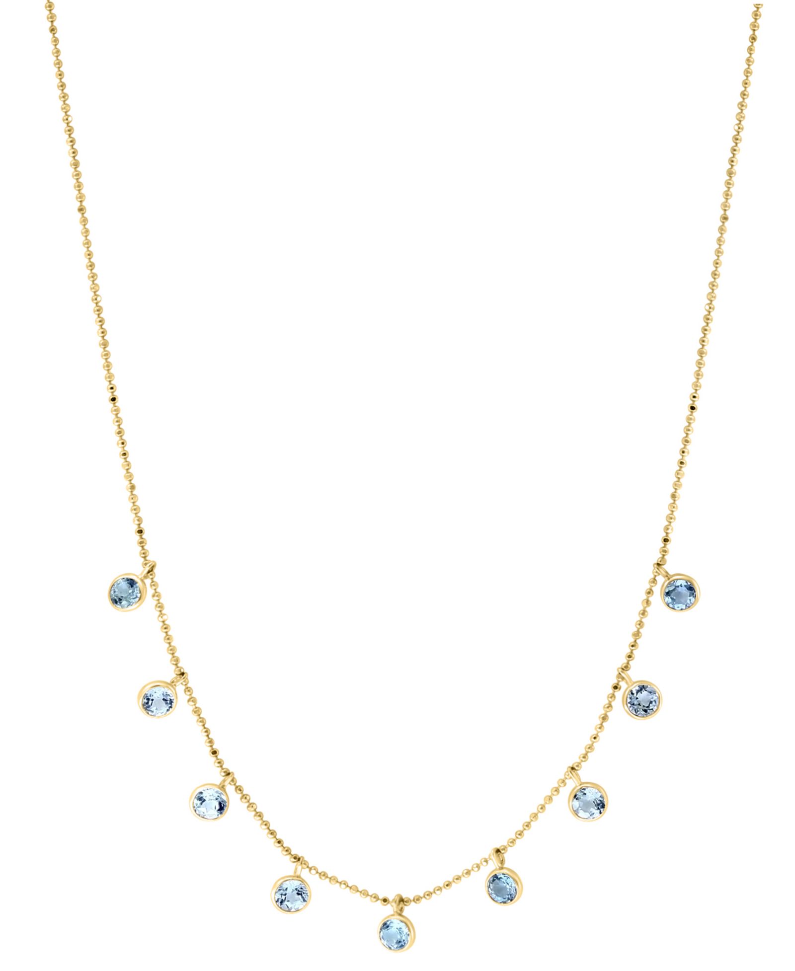 Подвесное ожерелье EFFY® Sky Blue Topaz (2-5/8 ct. t.w.), 14k Gold, 16" + 2" extender