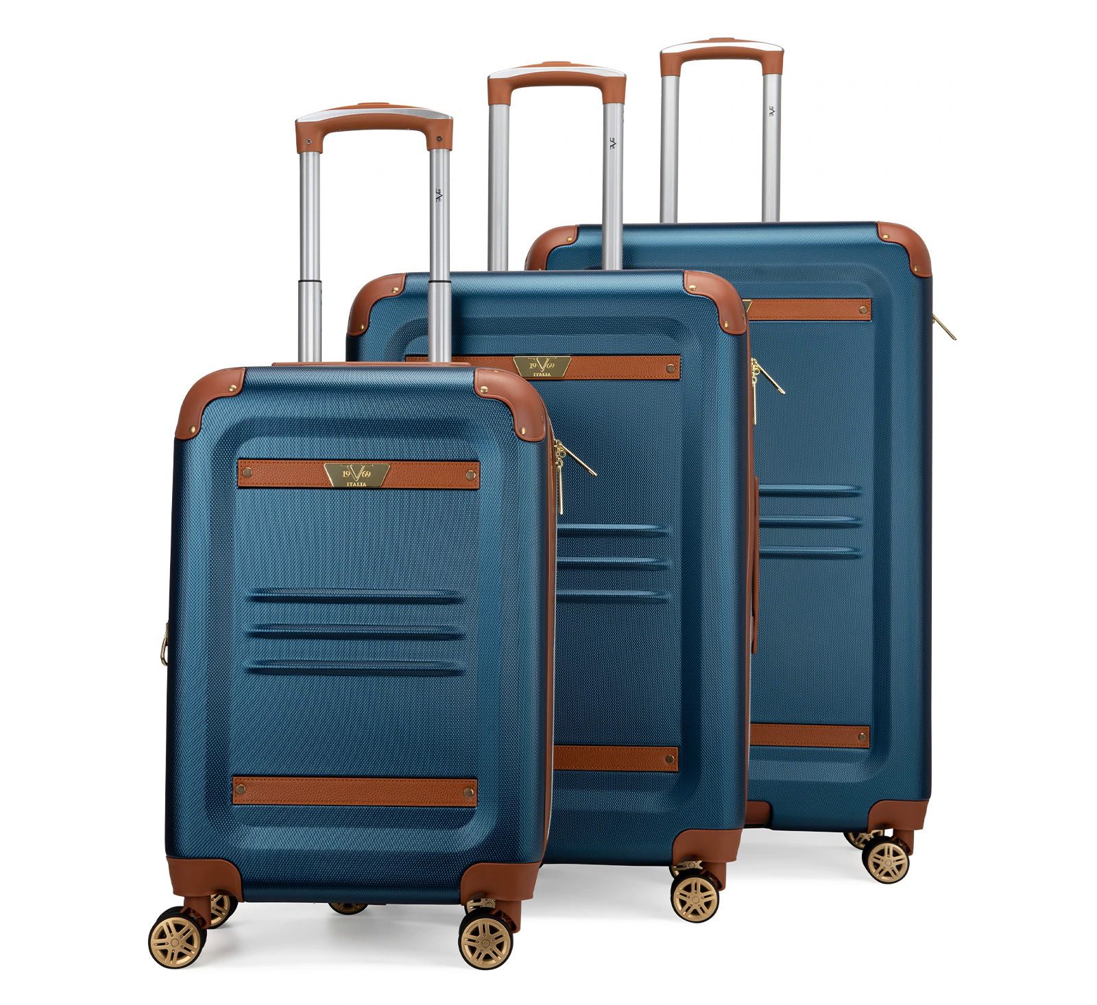 V19.69 Italia Vintage-Like 3 Piece Expandable Retro Luggage Set