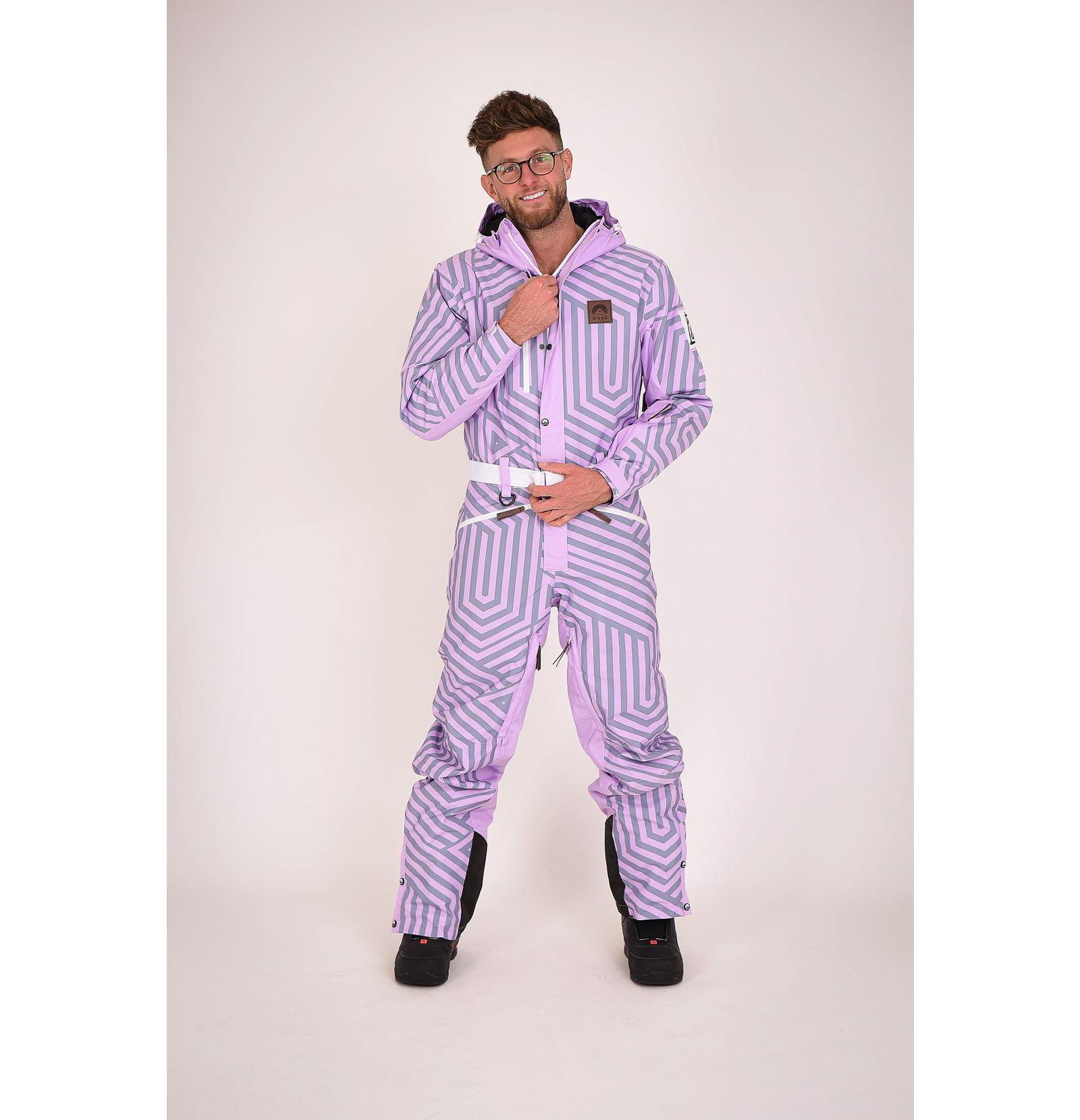 Fall Line Purple & Grey Men's Ski Suit