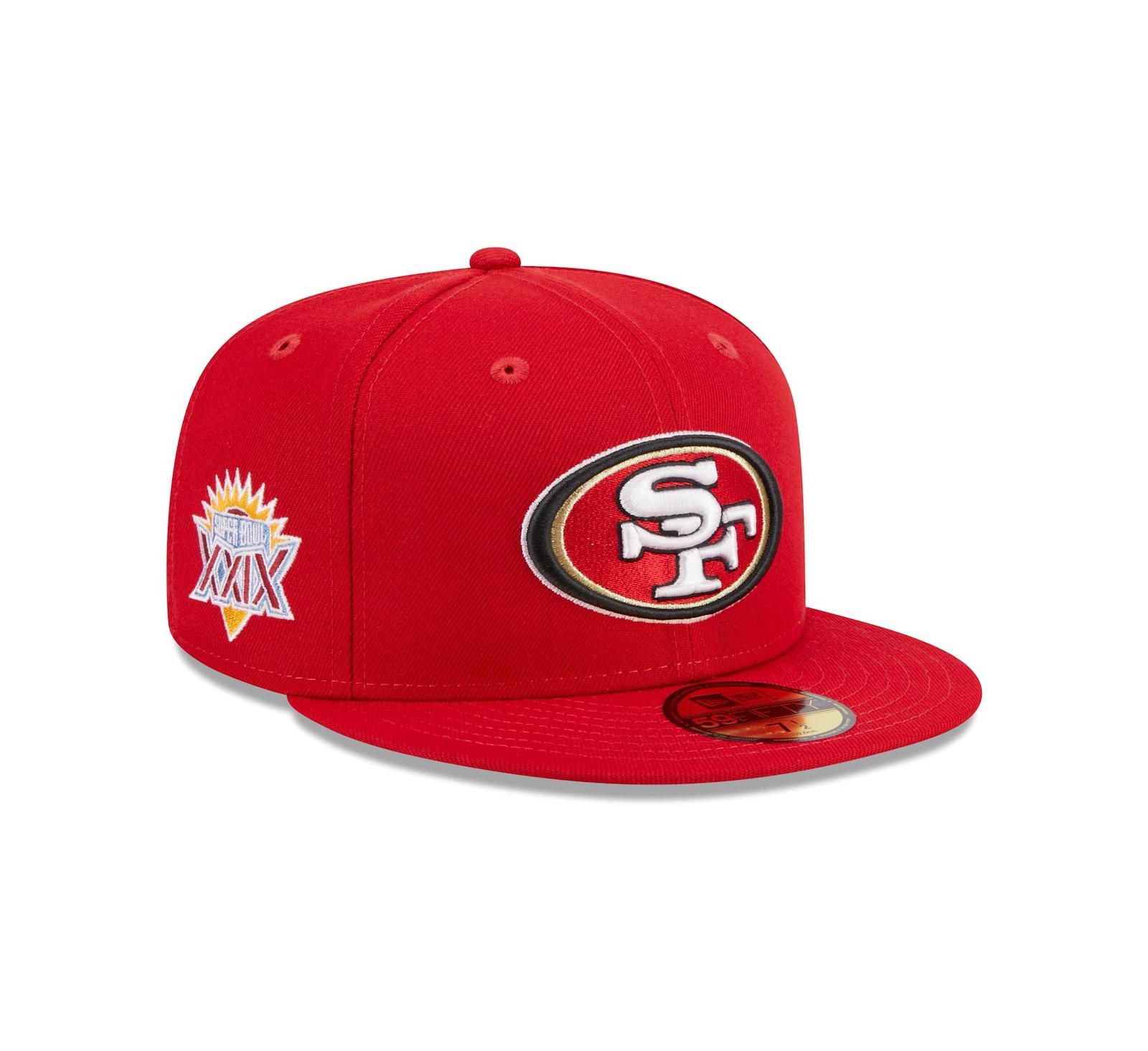 Men's New Era Scarlet San Francisco 49ers Main Patch 59FIFTY Fitted Hat
