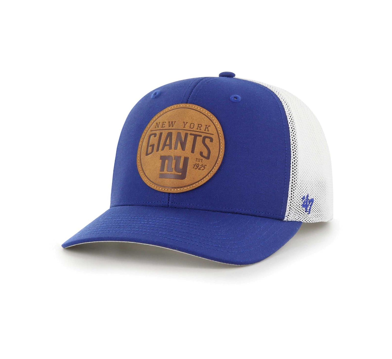 Men's '47 Brand Royal New York Giants Leather Head Flex Hat