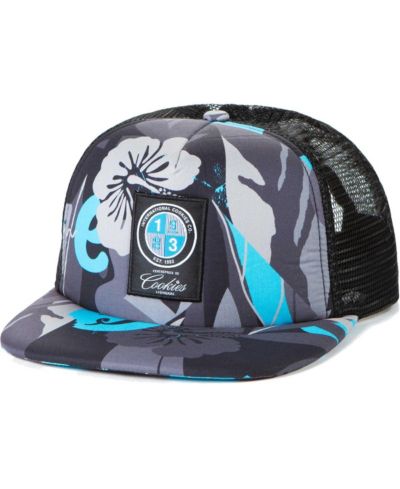 Мужская кепка Cookies Clothing Black Corsica All-Over Print Trucker Snapback Hat