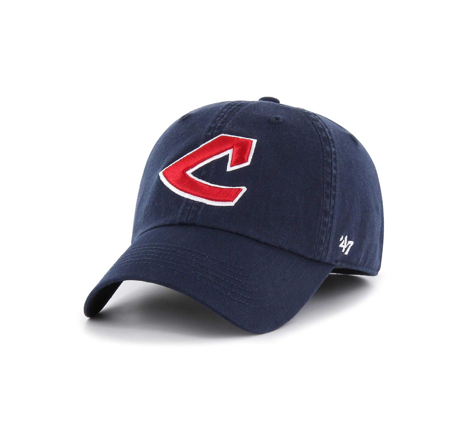 Men's '47 Brand Navy Cleveland Indians Cooperstown Collection Franchise Fitted Hat