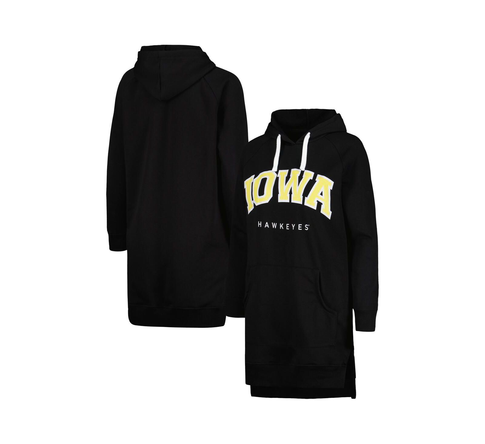 Gameday Couture женское платье-худи Raglan, черное, Iowa Hawkeyes