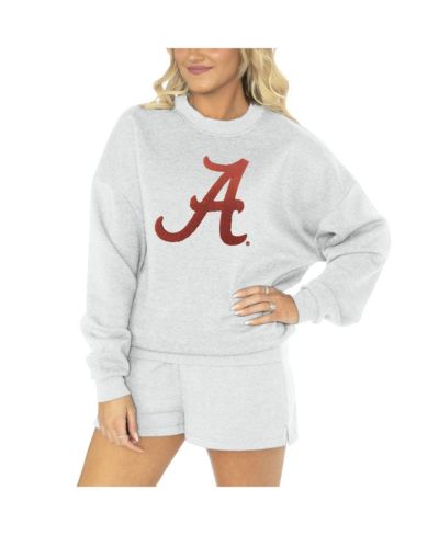 Женский комплект для сна Gameday Couture: толстовка с капюшоном и шорты, цвет Ash Alabama Crimson Tide