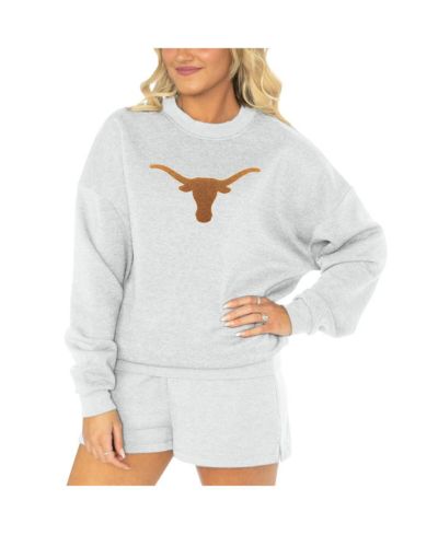 Women's Gameday Couture Ash Texas Longhorns Sweatshirt и шорты комплект для сна