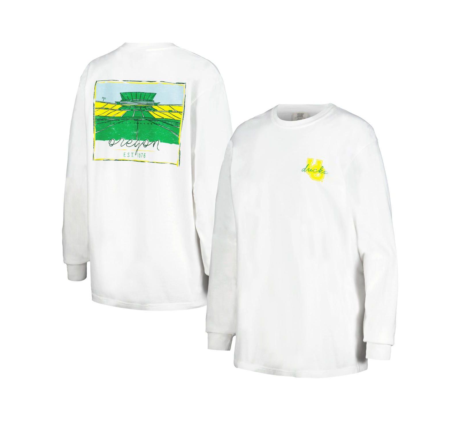 Женская футболка Comfort Colors Oregon Ducks, белая, оверсайз