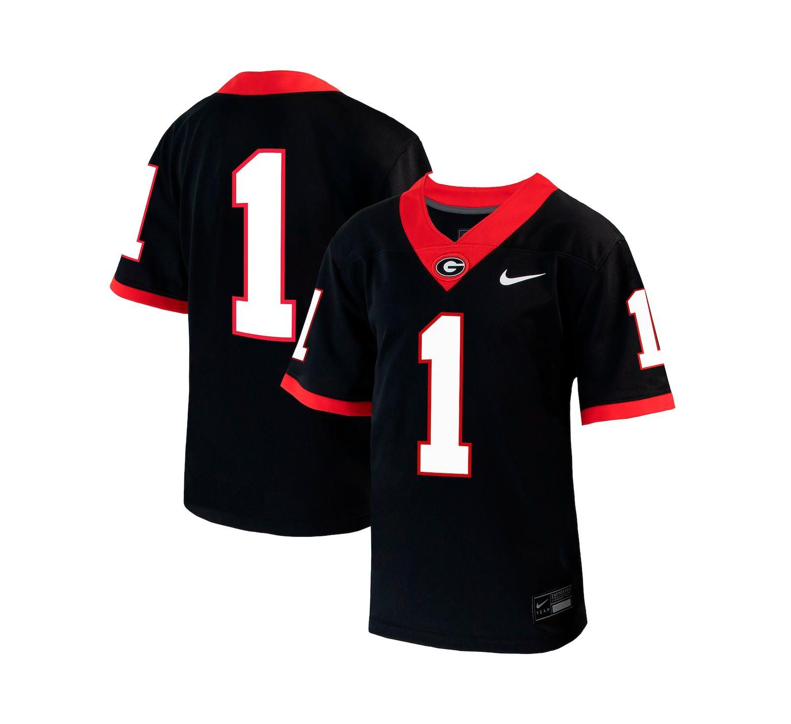 Детская реплика джерси Nike Black Georgia Bulldogs для мальчиков и девочек