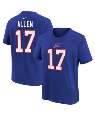 Детская футболка Nike Josh Allen Royal Buffalo Bills с именем и номером игрока