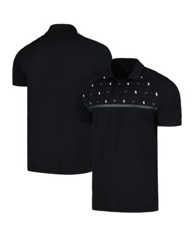 Мужская рубашка-поло LevelWear Chicago White Sox Sector Raglan, черная