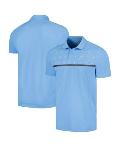Мужская футболка LevelWear Light Blue Chicago Cubs Sector Batter Up Raglan Polo