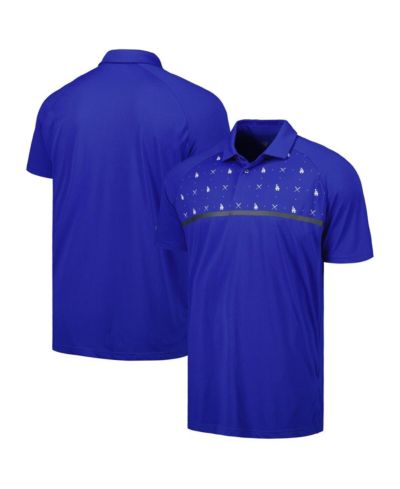 Мужская рубашка-поло LevelWear Royal Los Angeles Dodgers Sector Batter Up Raglan