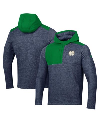 Мужская флисовая толстовка Under Armour Notre Dame Fighting Irish Survivor, темно-синяя, на молнии