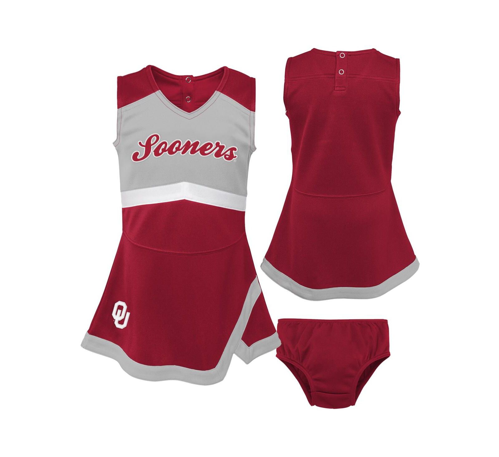 Комплект из платья-джампера и шорт Oklahoma Sooners для девочек Crimson, Gray