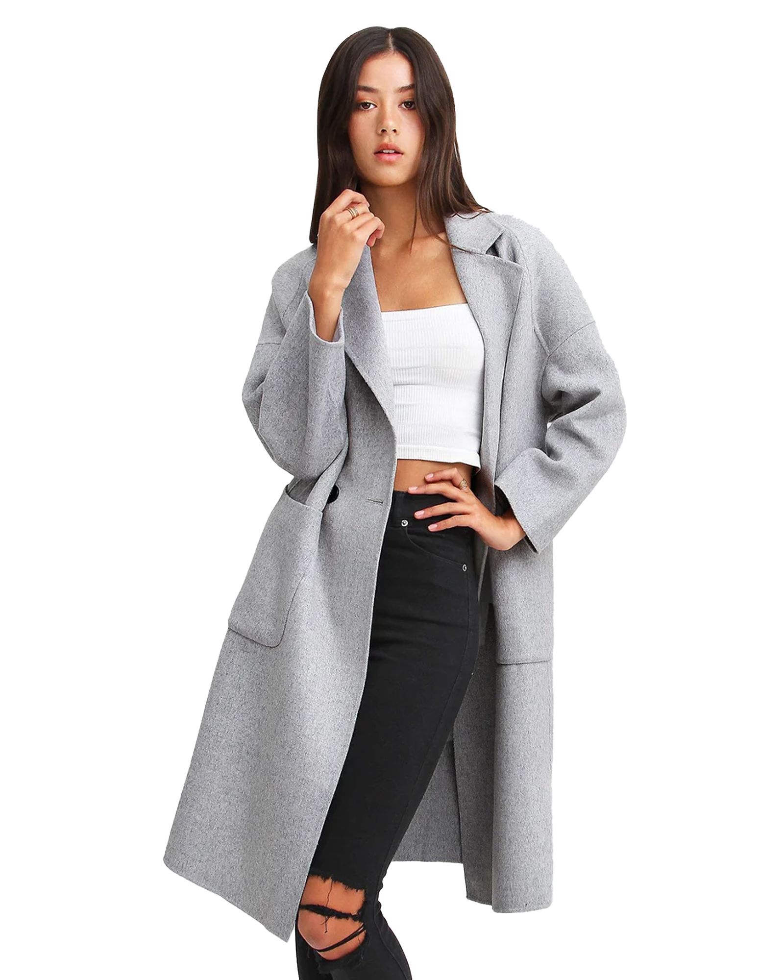 Belle & Bloom Women's Publisher Double Breasted Wool Blend Coat