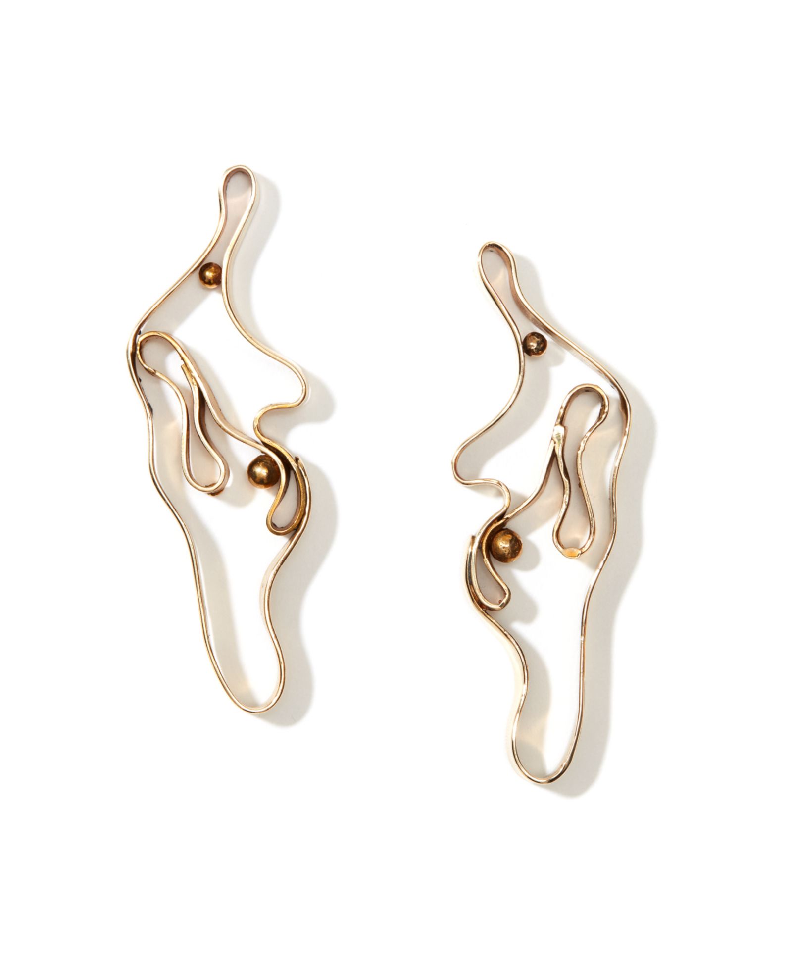 Серьги Nectar Nectar New York Sharp Silhouette Gold Dangle