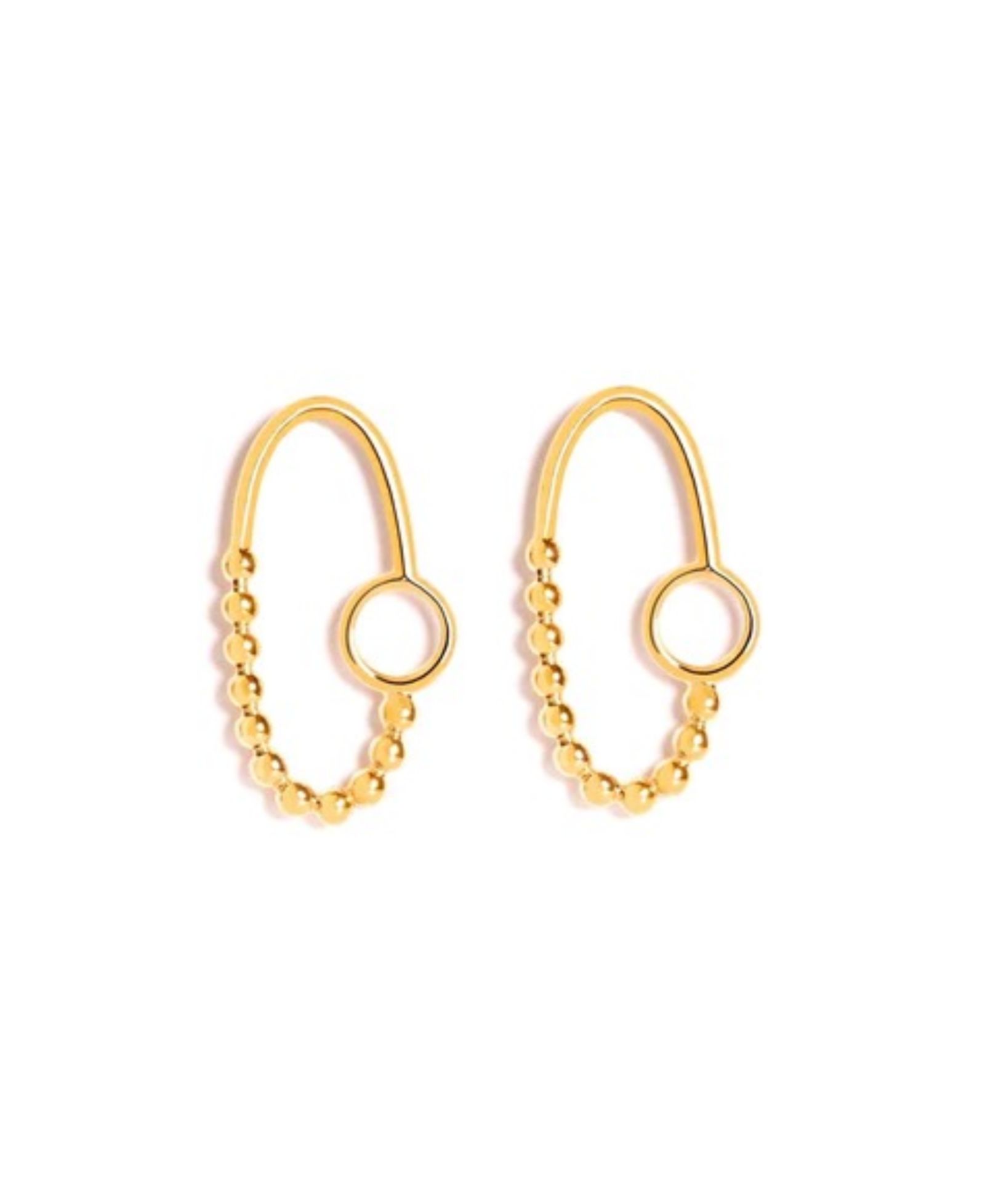 Серьги-кольца Nectar Nectar New York Beaded Oval Hoop