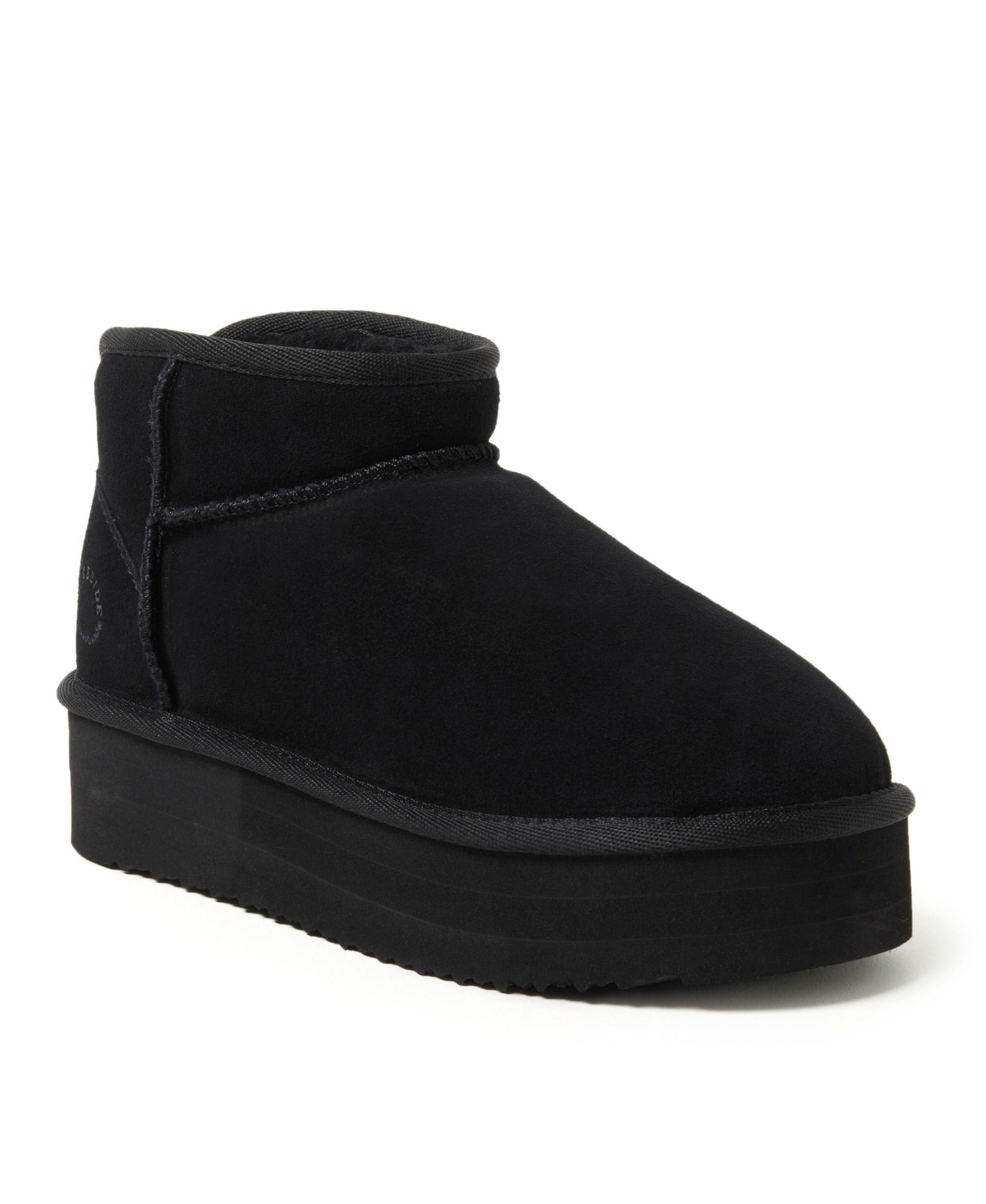 Fireside by Dearfoams Women's Kingston Genuine Shearling Platform Bootie