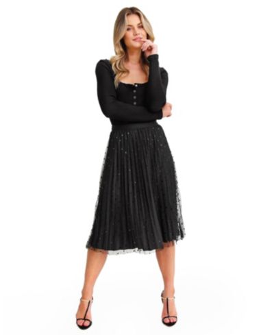 Belle & Bloom Women's Mixed Feeling Reversible Skirt