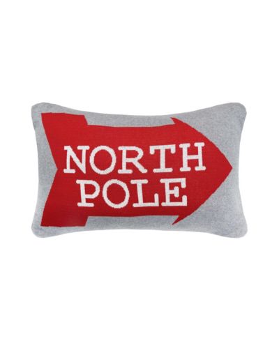 Вязаная декоративная подушка C&F Home North Pole Christmas, 14" x 22"