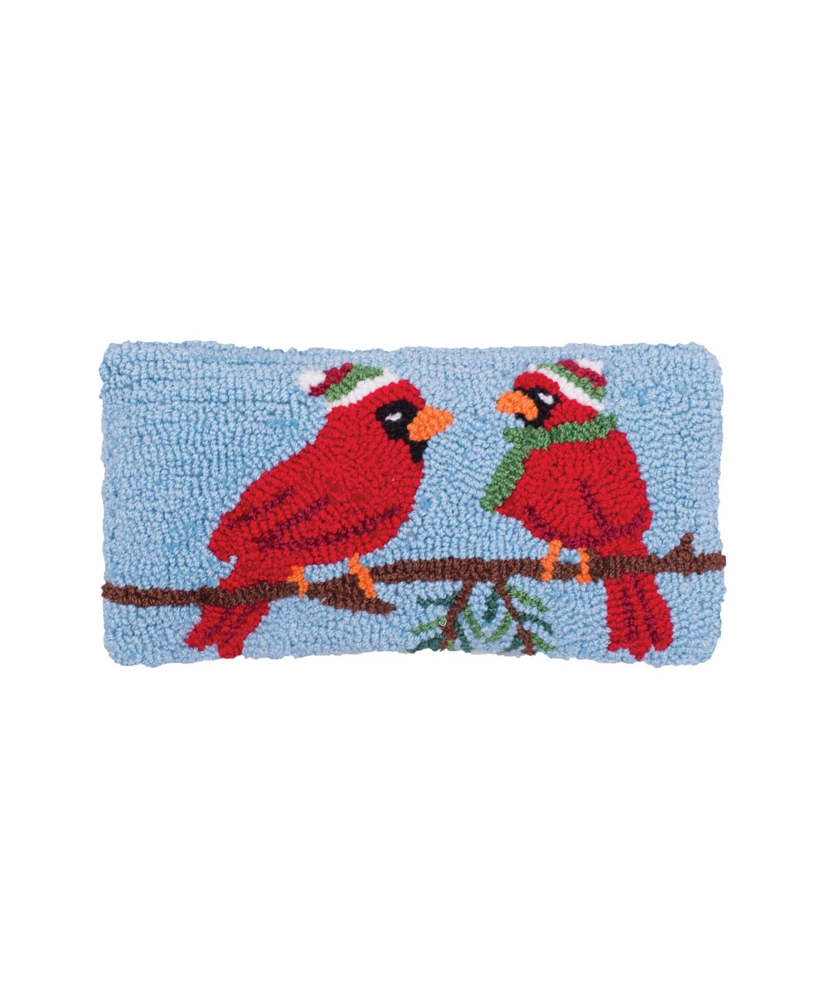 C&F Home Winter Cardinal Hooked Small Christmas Holiday Accent Pillow