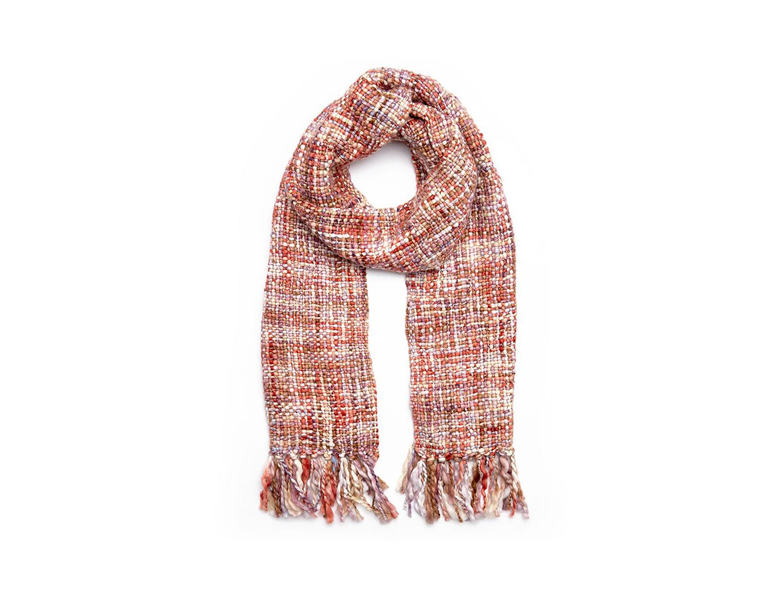 Feelgoodz Artisan Woven Stella 100% Recycled Acrylic Multi Colored Winter Scarf