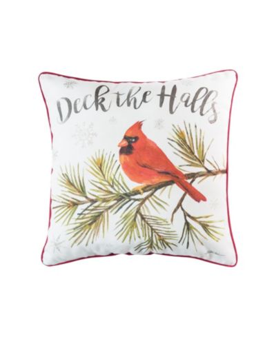C&F Home Deck The Halls Cardinal Christmas Printed Throw Pillow