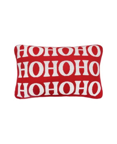 Декоративная наволочка C&F Home Ho Ho Ho Reversible Knitted Christmas Throw Pillow, 14" x 22"