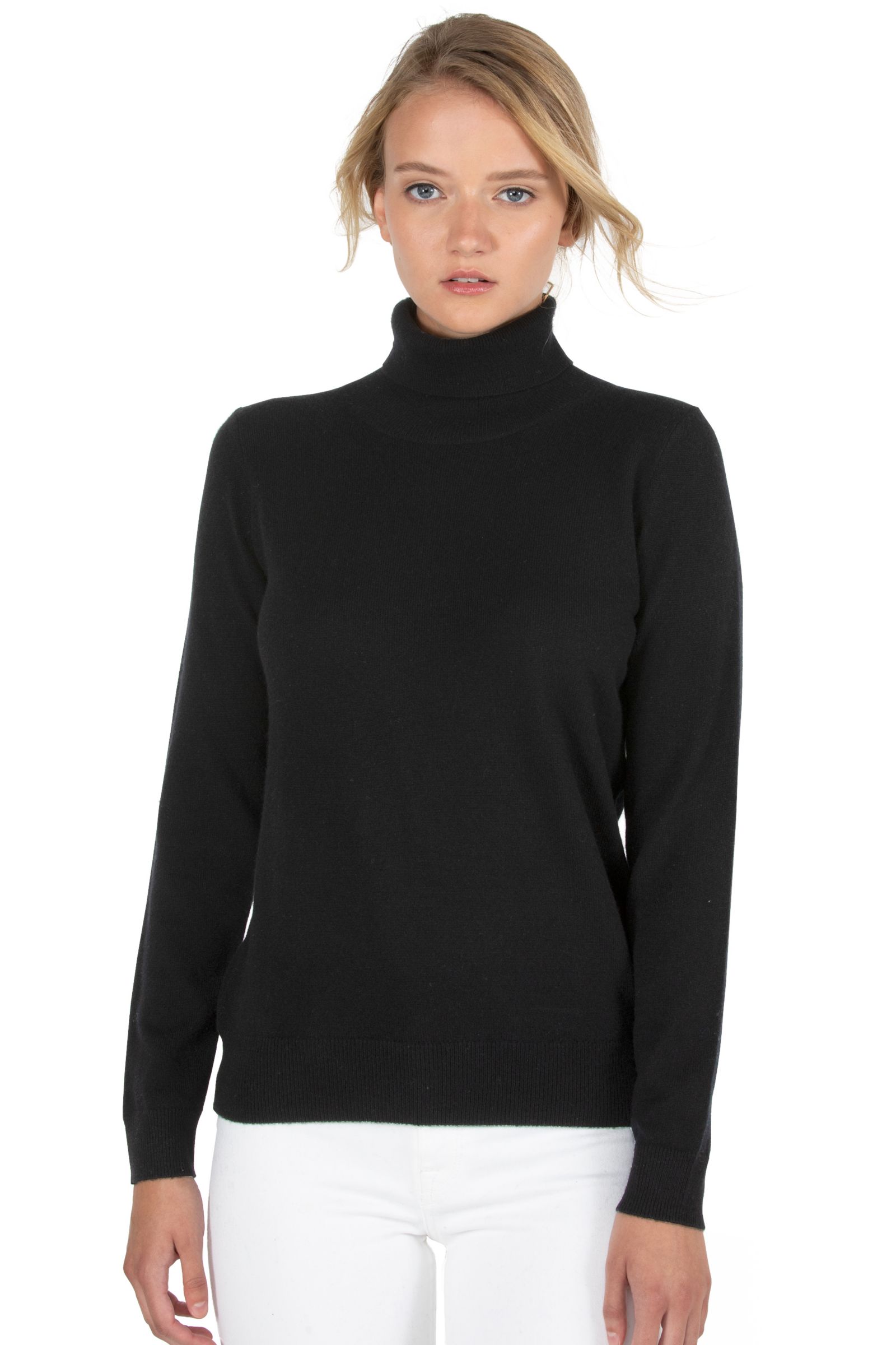 JENNIE LIU Женский джемпер 100% Pure Cashmere Long Sleeve Turtleneck Pullover