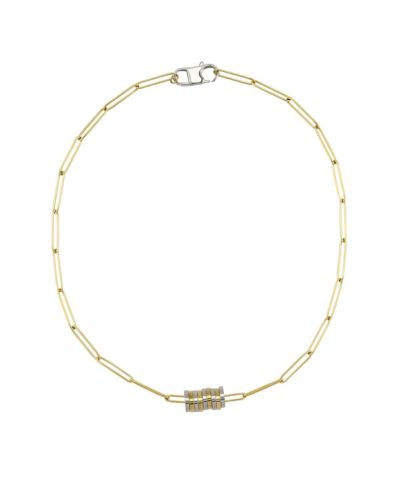 Reese Disc Two Tone Necklace