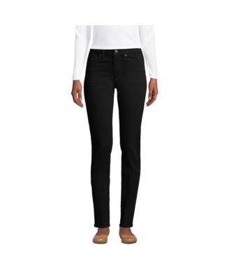 Lands' End Женские джинсы Petite с низкой посадкой и прямыми штанинами