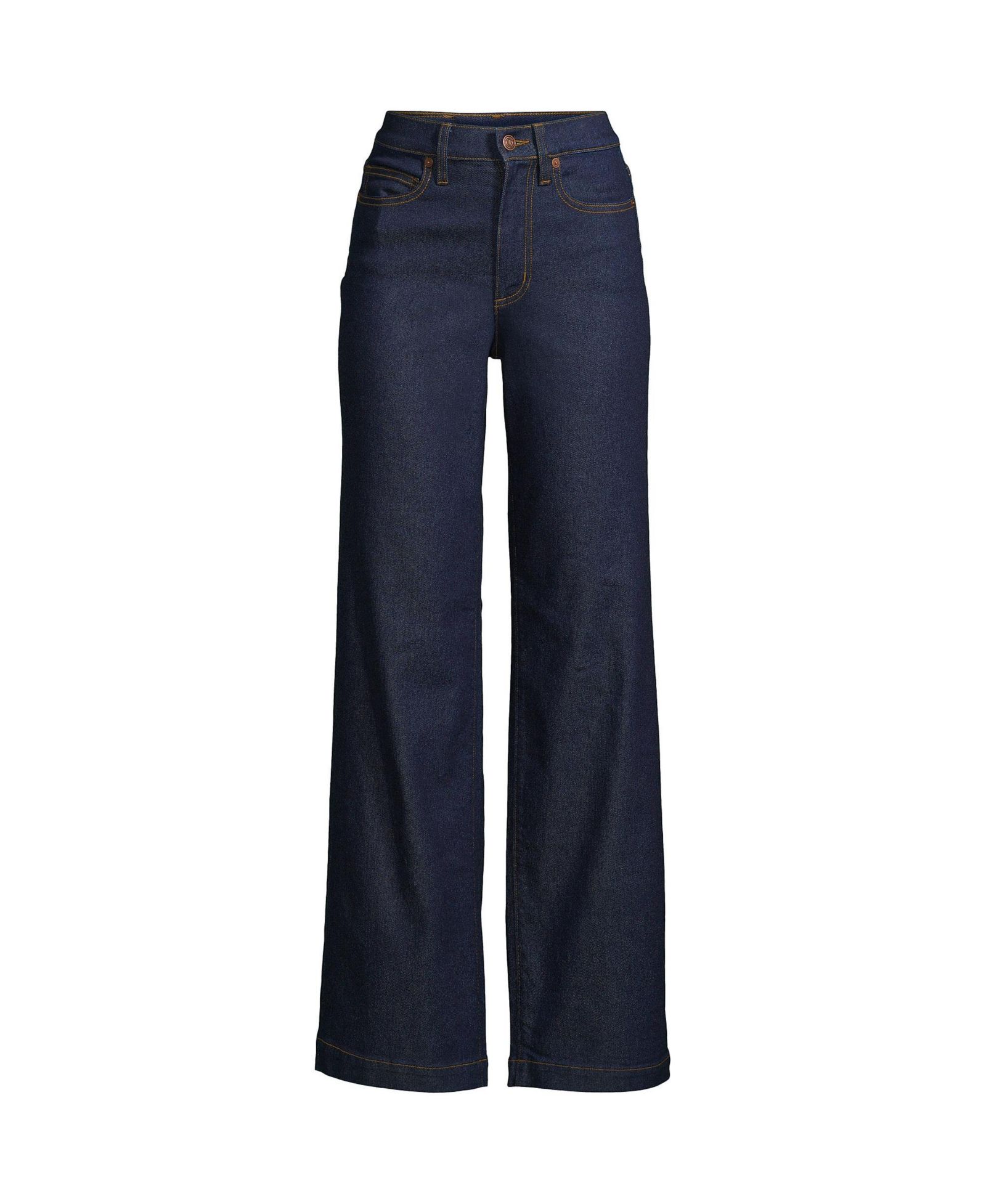 Джинсы Lands' End Petite Recover High Rise Wide Leg Blue
