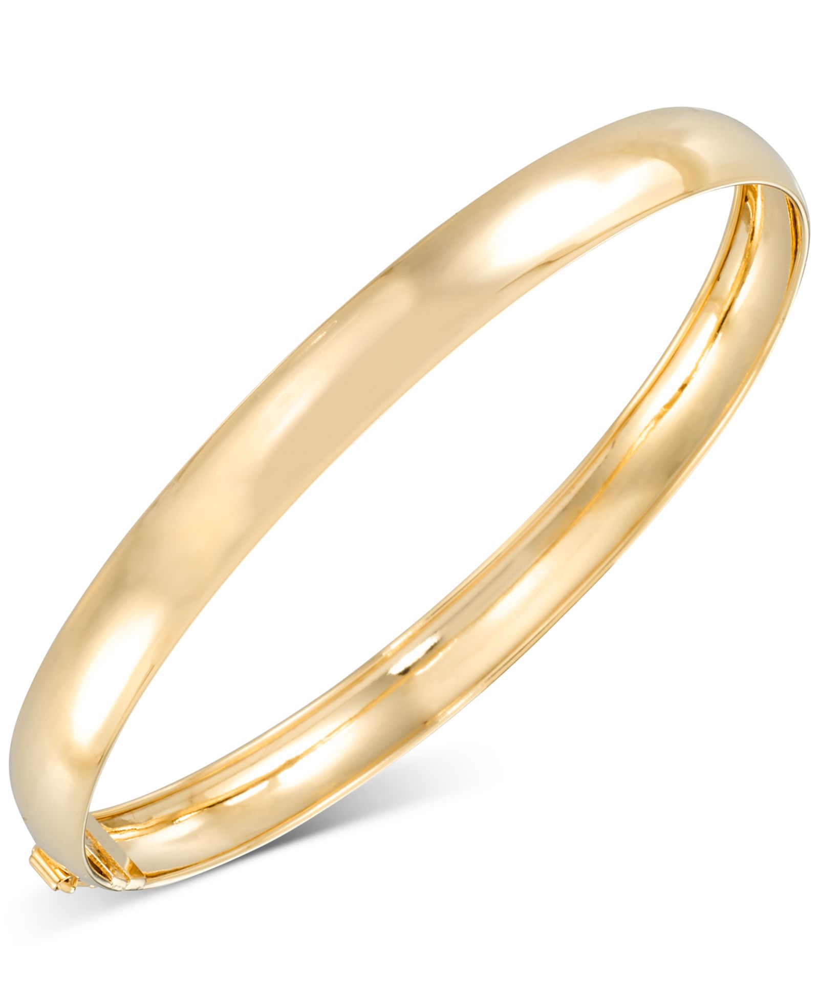 Браслет Macy's High Polished Round Flexible Bangle в 10k Gold