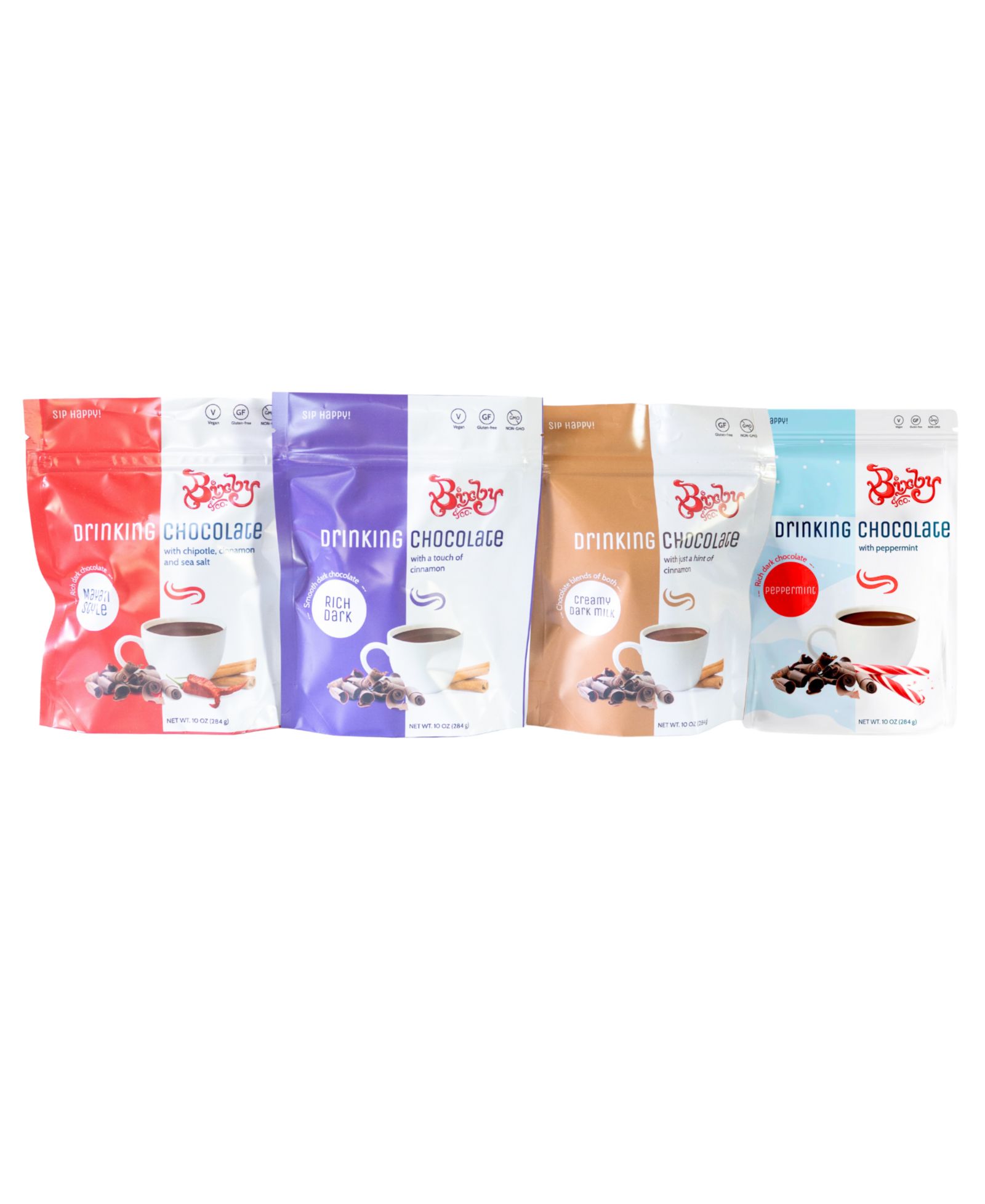 Подарочный набор Bixby Chocolate Assorted Drinking Chocolate Mix, 4 штуки