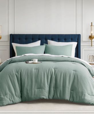 510 Design Mina Waffle Textured 3-Pc. Comforter Set, Full/Queen