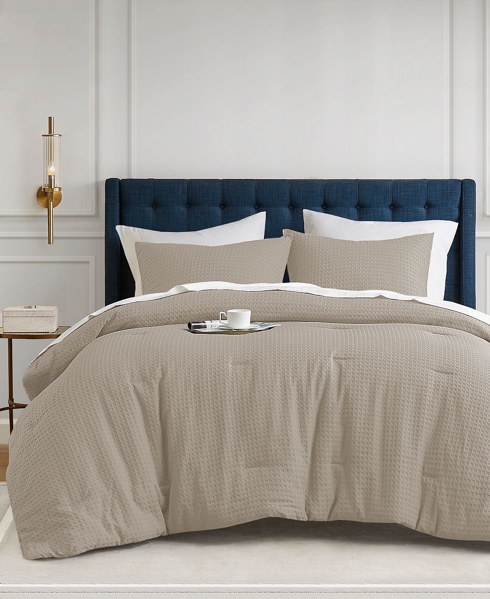 510 Design Mina Waffle Textured 3-Pc. Comforter Set, King/California King
