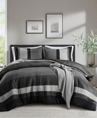 Комплект постельного белья 510 Design Boulder Stripe Micro Suede 2-Pc. Comforter Set, Twin/Twin XL