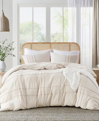 510 Design Porter Washed Pleated 3-Pc. Duvet Cover Set, Queen