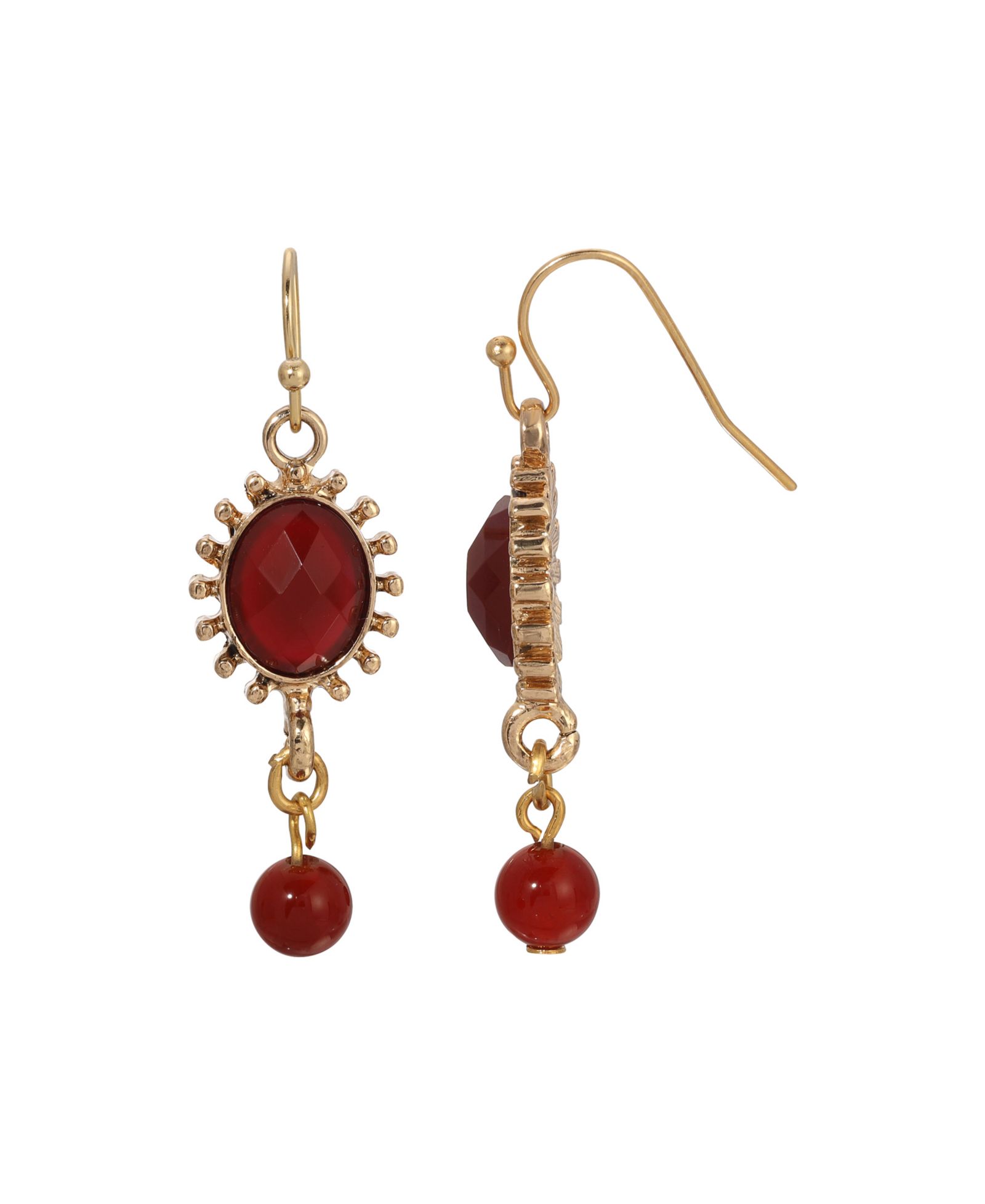 Серьги-подвески 2028 Glass Crystal Bead Oval Drop