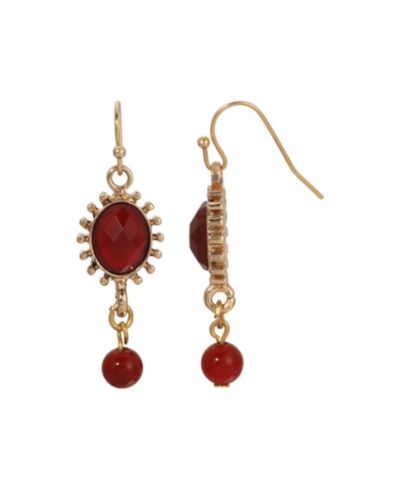 Серьги-подвески 2028 Glass Crystal Bead Oval Drop