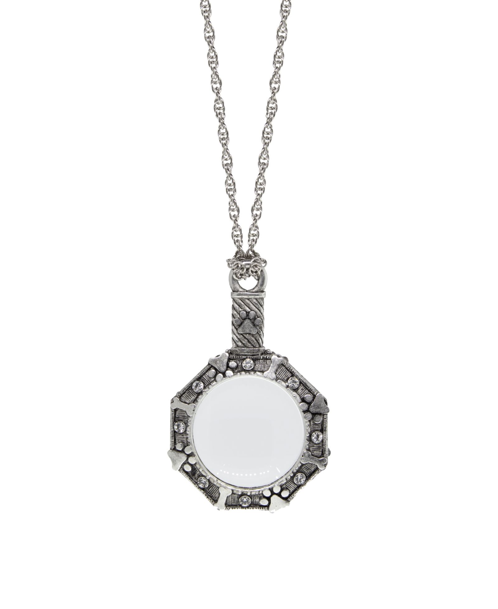 Ожерелье-лупа 2028 Glass Crystal Accent Paw and Bone