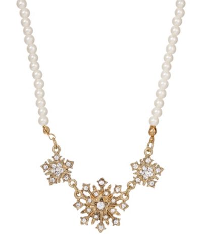 Ожерелье 2028 Imitation Pearl Crystal Starburst Collar