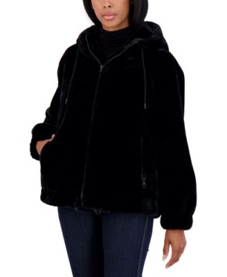 Женский бомбер Sebby Reversible Faux Fur Hooded