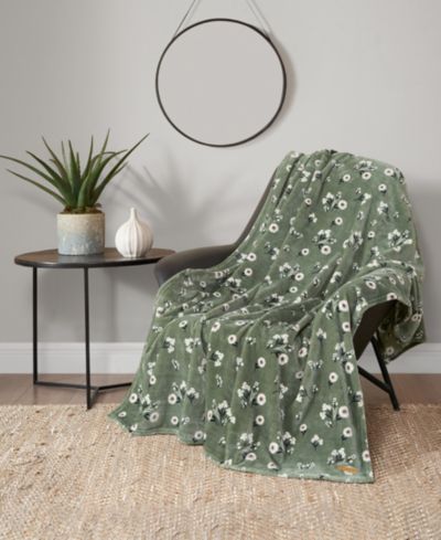 Уютный плед Lucky Brand Daisy Floral Cozy Plush Throw, 50" x 70"