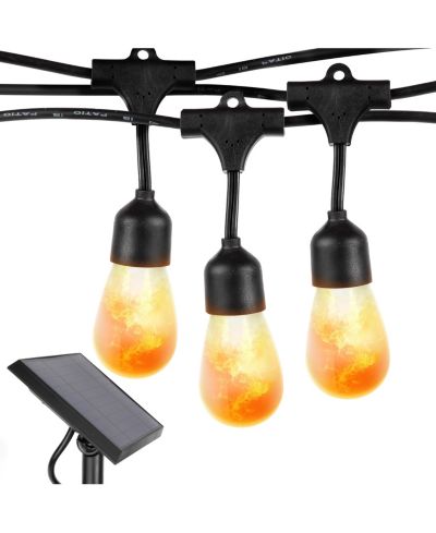 Brightech Ambience Pro, уличная светодиодная гирлянда с эффектом пламени на солнечных батареях