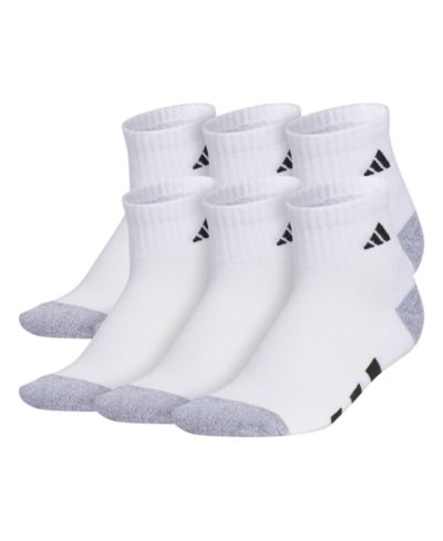 adidas Boys Youth Athletic Cushioned Quarter Socks, Pack of 6