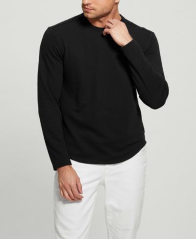 GUESS Men's Textured Long-Sleeve T-Shirt