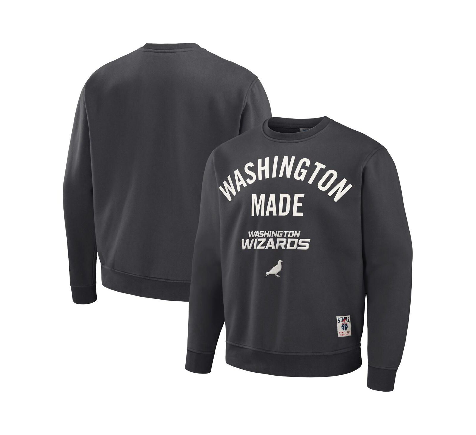 Staple Мужское свитшот-худи NBA x Staple Anthracite с мягким напылением